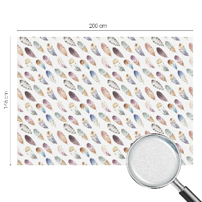 Colored window film stained glass Boho feathers