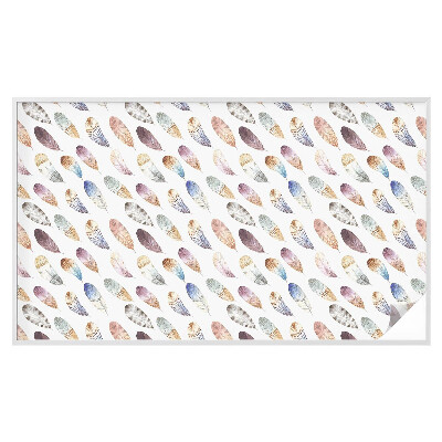 Colored window film stained glass Boho feathers