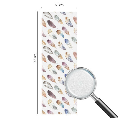 Colored window film stained glass Boho feathers
