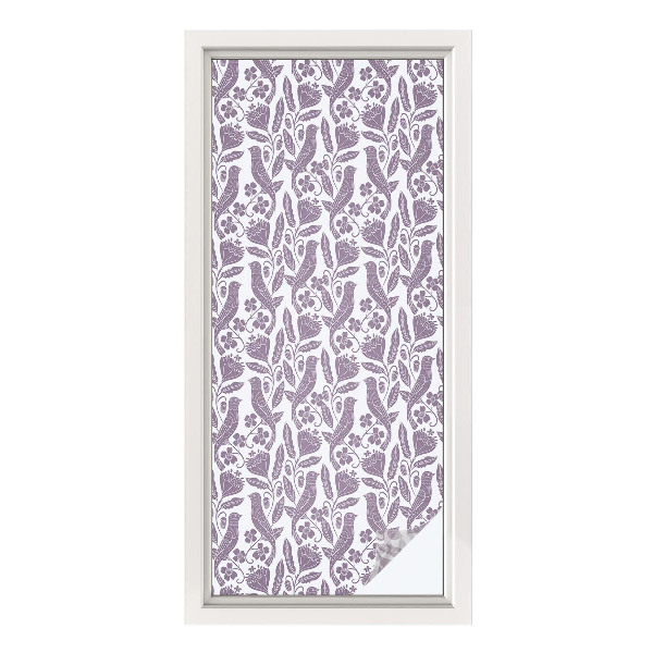 Frosted glass film stained glass effect Folk motifs