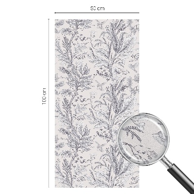 Patterned window film Leaves and butterflies