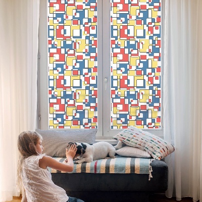 Colored window film stained glass Geometric shapes