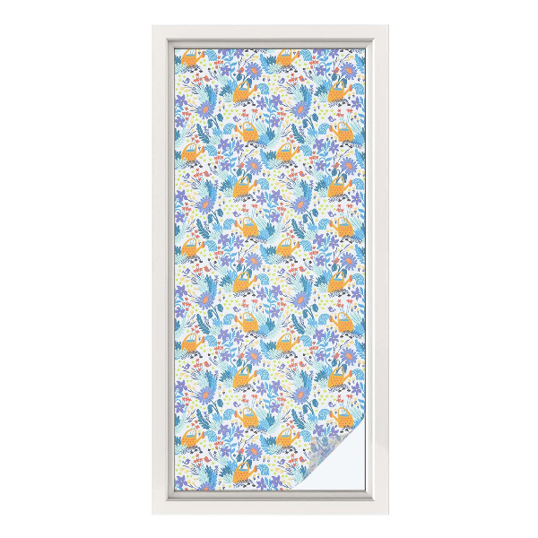 Patterned window film Plant motif