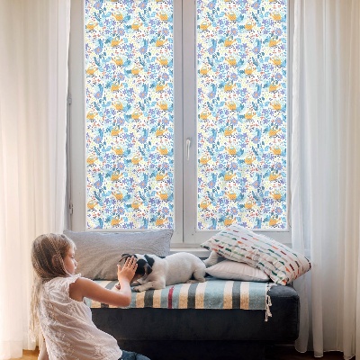 Patterned window film Plant motif