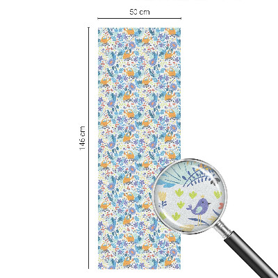 Patterned window film Plant motif