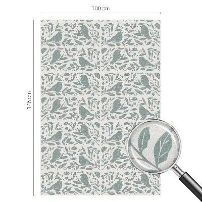 Frosted glass film stained glass effect Bird motif