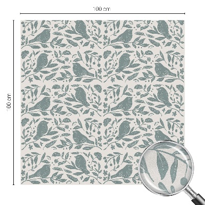 Frosted glass film stained glass effect Bird motif