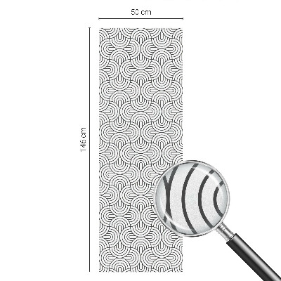 Colored window film stained glass Geometric semicircles