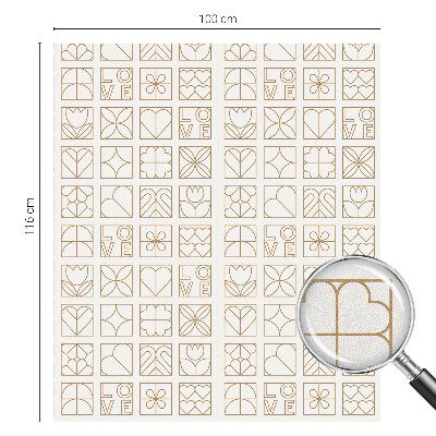 Opaque window film stained glass style Geometric love