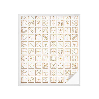 Opaque window film stained glass style Geometric love