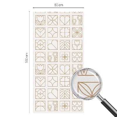Opaque window film stained glass style Geometric love