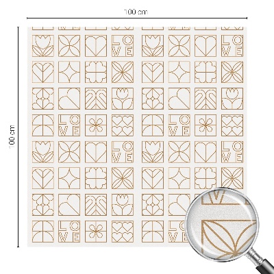 Opaque window film stained glass style Geometric love