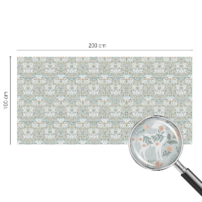 Privacy window film Deer flowers