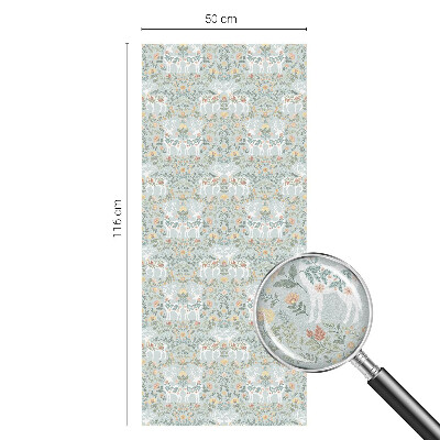 Privacy window film Deer flowers