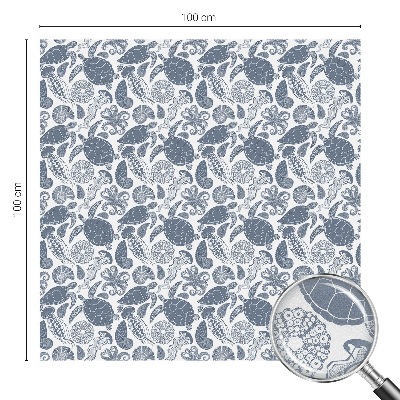 Colored window film stained glass Ocean life