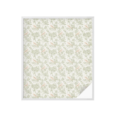 Opaque window film stained glass style Birds plants