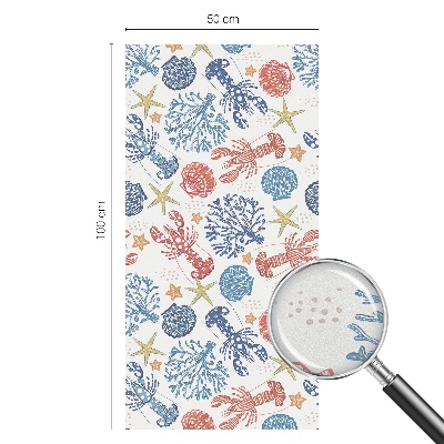 Patterned window film Crayfish corals