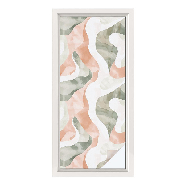 Frosted glass film stained glass effect Colorful waves