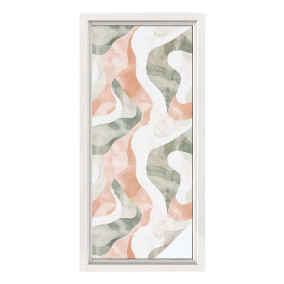 Frosted glass film stained glass effect Colorful waves