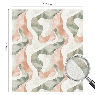 Frosted glass film stained glass effect Colorful waves