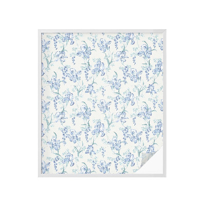 Patterned window film Blue flowers