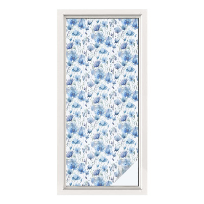 Privacy window film Watercolor flowers