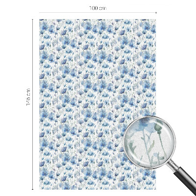 Privacy window film Watercolor flowers