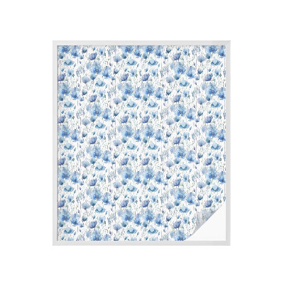 Privacy window film Watercolor flowers