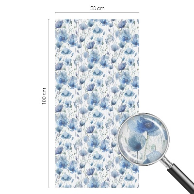 Privacy window film Watercolor flowers