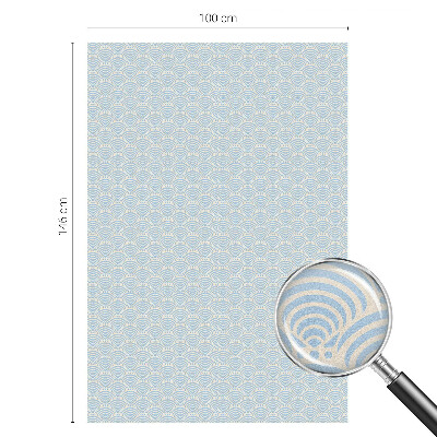 Frosted glass film stained glass effect Japanese waves