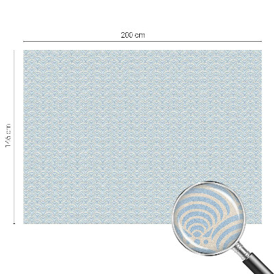 Frosted glass film stained glass effect Japanese waves