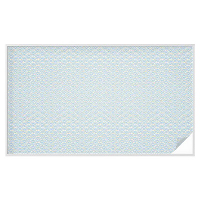 Frosted glass film stained glass effect Japanese waves