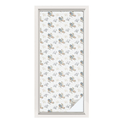 Privacy window film Birds pattern