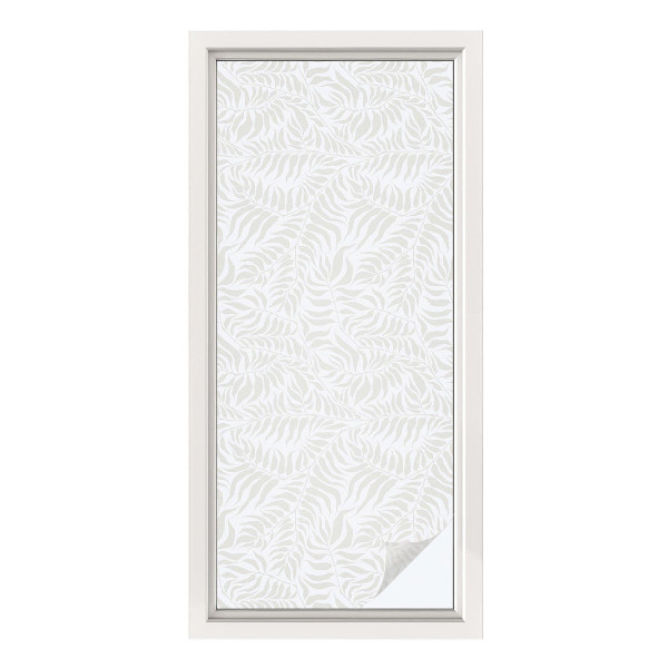 Opaque window film stained glass style Leafy elegance