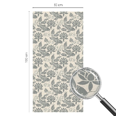 Frosted glass film stained glass effect Oriental pattern