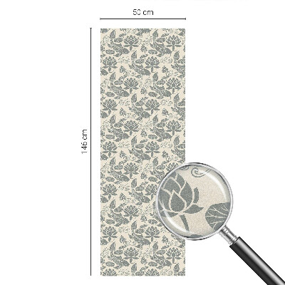 Frosted glass film stained glass effect Oriental pattern