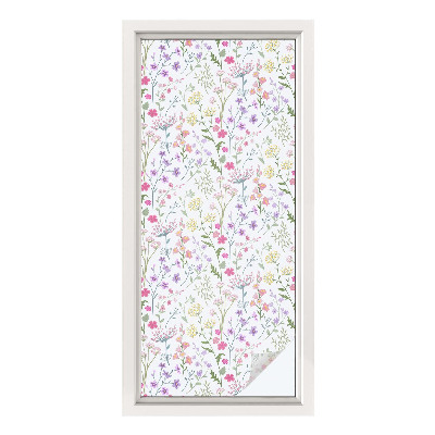 Opaque window film stained glass style Flowery meadow