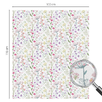 Opaque window film stained glass style Flowery meadow