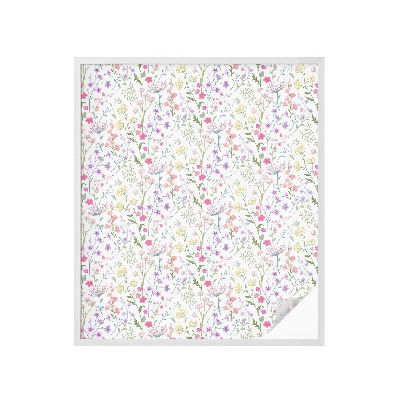 Opaque window film stained glass style Flowery meadow