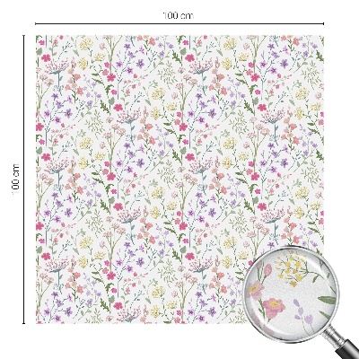 Opaque window film stained glass style Flowery meadow