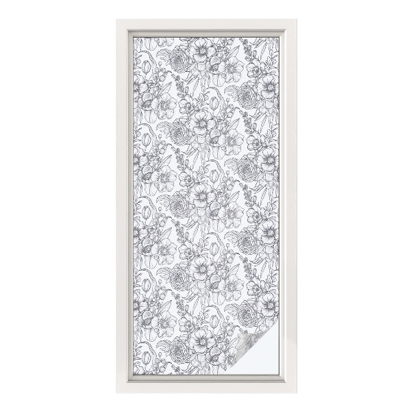 Privacy window film Floristic elegance