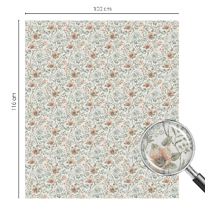 Frosted glass film stained glass effect Floral pattern