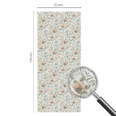 Frosted glass film stained glass effect Floral pattern