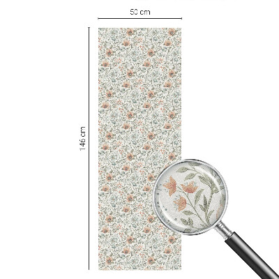 Frosted glass film stained glass effect Floral pattern