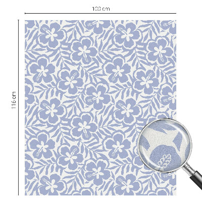 Opaque window film stained glass style Hibiscus flowers