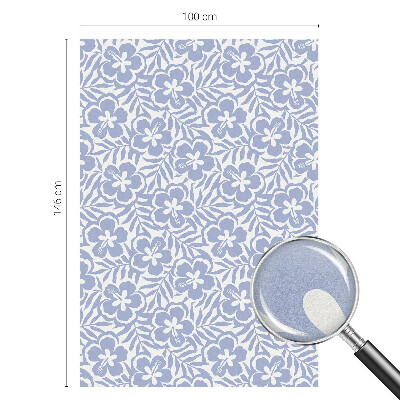 Opaque window film stained glass style Hibiscus flowers