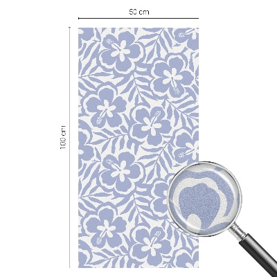 Opaque window film stained glass style Hibiscus flowers