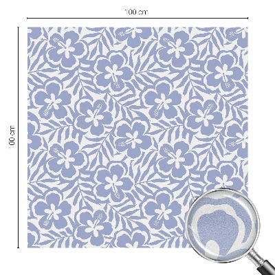 Opaque window film stained glass style Hibiscus flowers