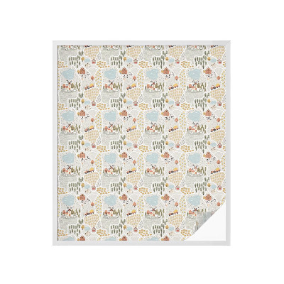 Colored window film stained glass An idyllic village