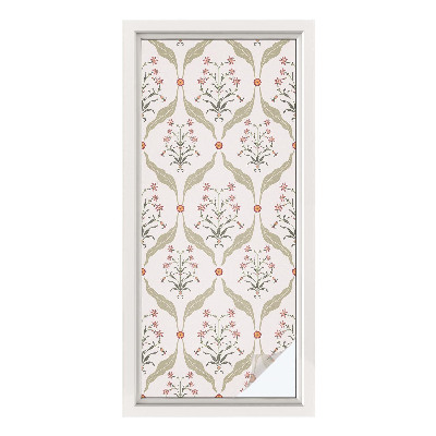 Frosted glass film stained glass effect Floral pattern